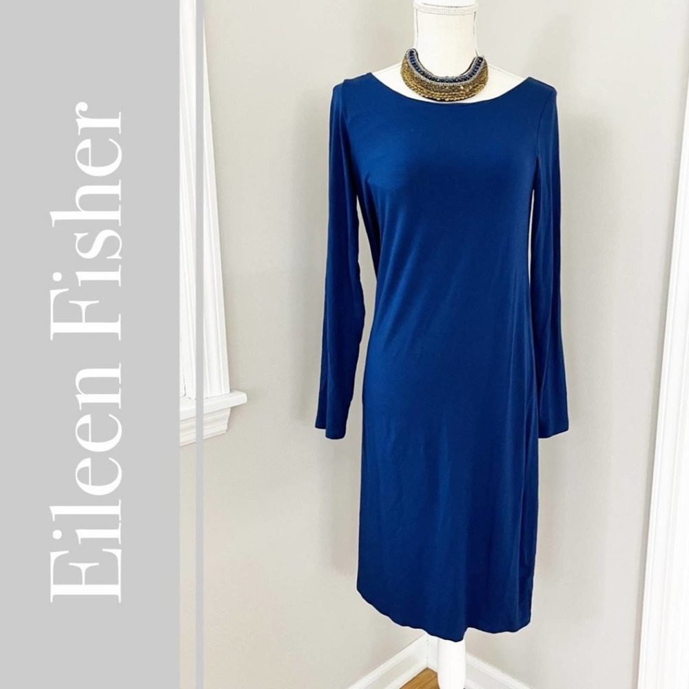 Eileen Fisher Blue Bonnet Ballet/Scoop Neck Dress